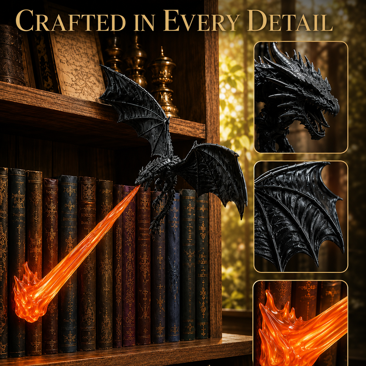 Borsyn™-Dragon Book Nook Light