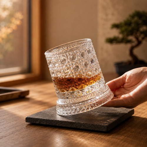 Spinning Crystal Glass