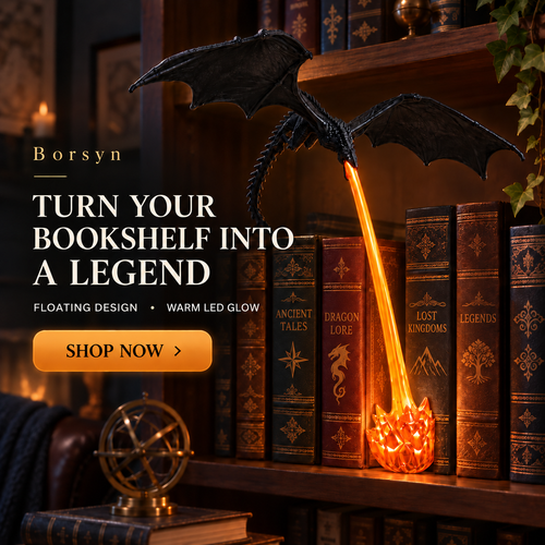 Borsyn™-Dragon Book Nook Light