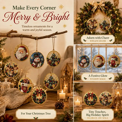 6Pcs Christmas DIY Diamond Painting Ornaments Kit – Sparkling Holiday Craft Set