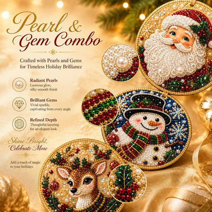 6Pcs Christmas DIY Diamond Painting Ornaments Kit – Sparkling Holiday Craft Set