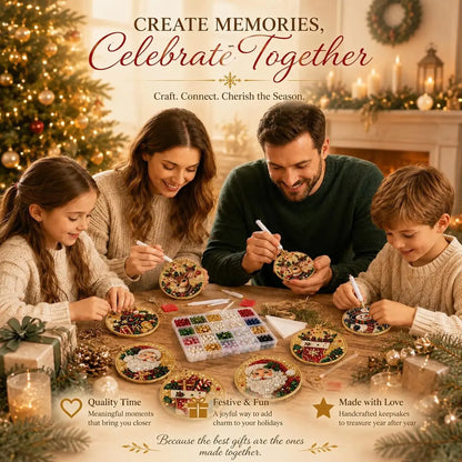 6Pcs Christmas DIY Diamond Painting Ornaments Kit – Sparkling Holiday Craft Set