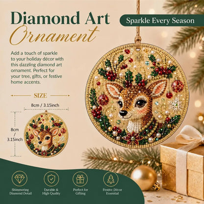 6Pcs Christmas DIY Diamond Painting Ornaments Kit – Sparkling Holiday Craft Set